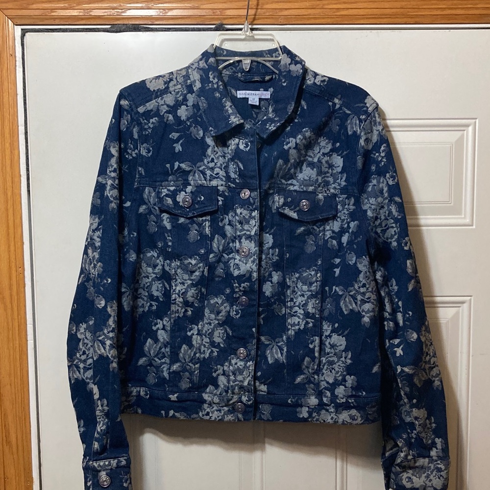 Floral Blue Denim‎ Jacket 12